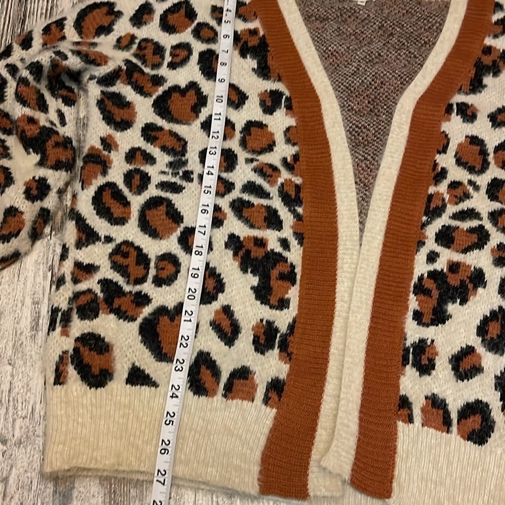 Buckle Women's Leopard Cardigan En Creame Small - Picture 6 of 9
